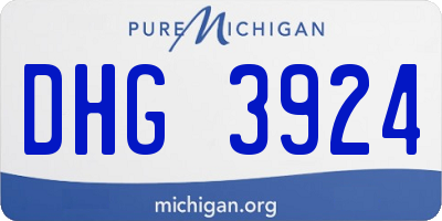 MI license plate DHG3924