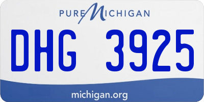 MI license plate DHG3925