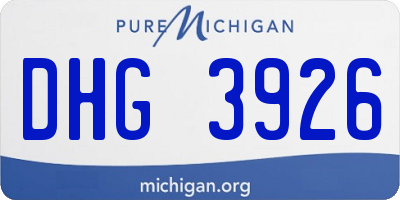 MI license plate DHG3926