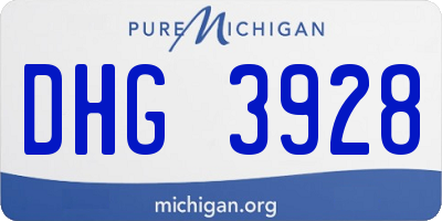 MI license plate DHG3928