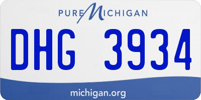 MI license plate DHG3934