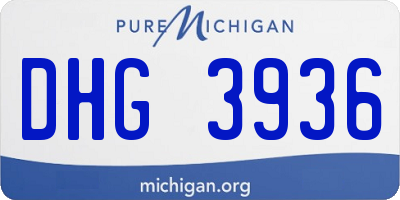 MI license plate DHG3936