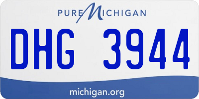 MI license plate DHG3944
