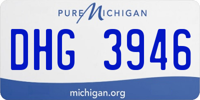 MI license plate DHG3946