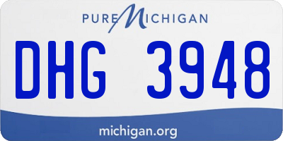 MI license plate DHG3948