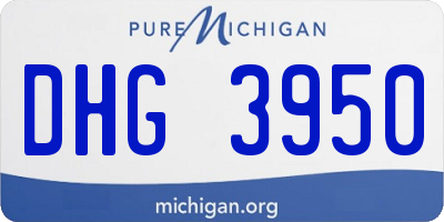 MI license plate DHG3950
