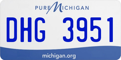 MI license plate DHG3951
