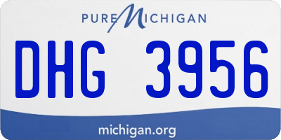 MI license plate DHG3956