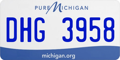 MI license plate DHG3958