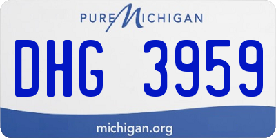 MI license plate DHG3959