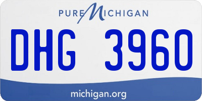 MI license plate DHG3960