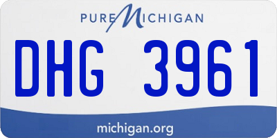 MI license plate DHG3961