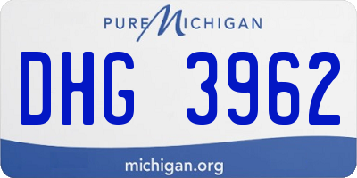 MI license plate DHG3962