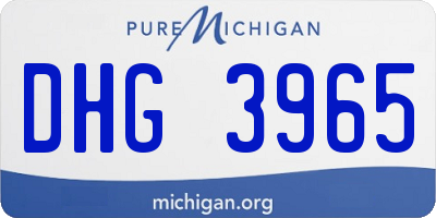 MI license plate DHG3965