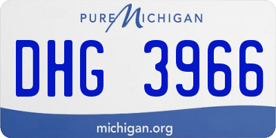 MI license plate DHG3966