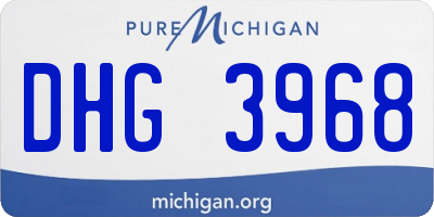 MI license plate DHG3968