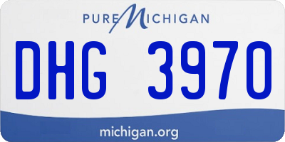 MI license plate DHG3970