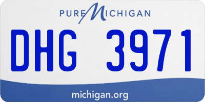 MI license plate DHG3971