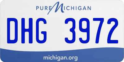 MI license plate DHG3972
