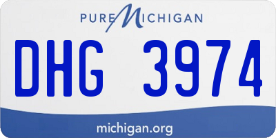 MI license plate DHG3974