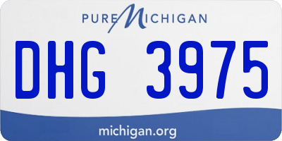MI license plate DHG3975