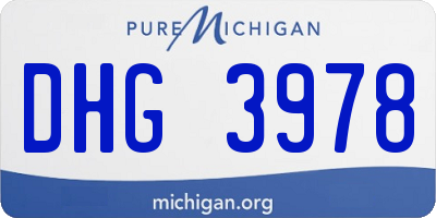 MI license plate DHG3978