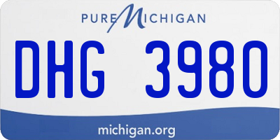 MI license plate DHG3980