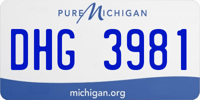 MI license plate DHG3981
