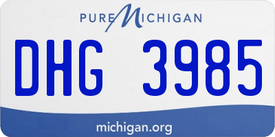 MI license plate DHG3985