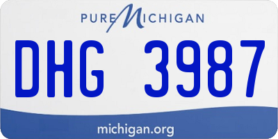 MI license plate DHG3987