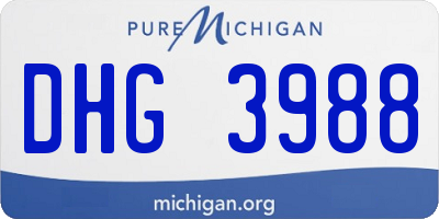 MI license plate DHG3988