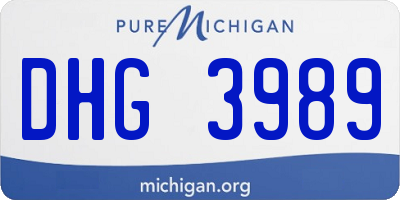 MI license plate DHG3989