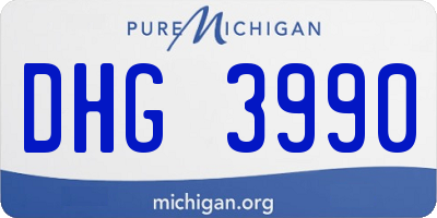 MI license plate DHG3990