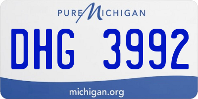 MI license plate DHG3992