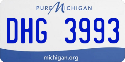 MI license plate DHG3993
