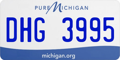 MI license plate DHG3995