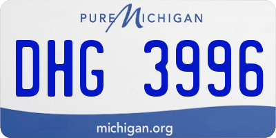 MI license plate DHG3996