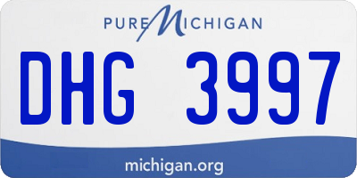 MI license plate DHG3997