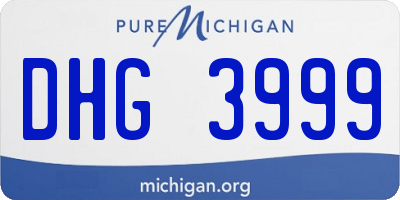MI license plate DHG3999