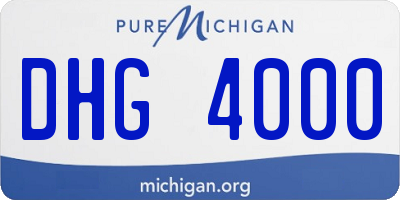 MI license plate DHG4000