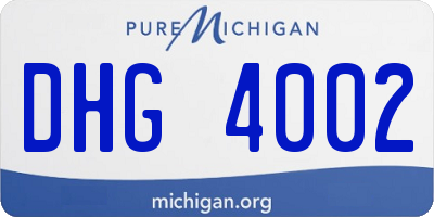 MI license plate DHG4002
