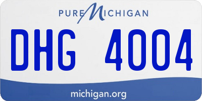 MI license plate DHG4004