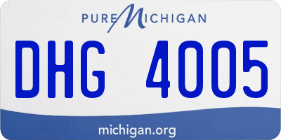 MI license plate DHG4005