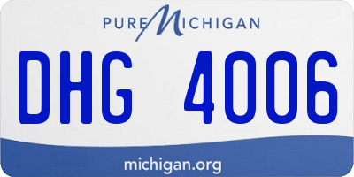 MI license plate DHG4006