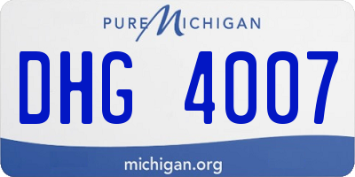 MI license plate DHG4007