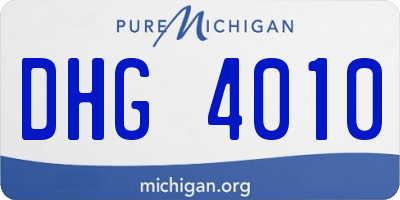 MI license plate DHG4010