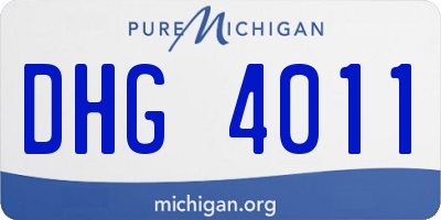 MI license plate DHG4011
