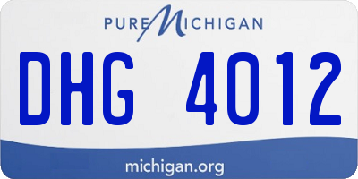 MI license plate DHG4012