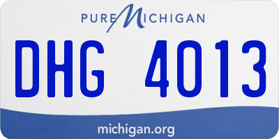 MI license plate DHG4013