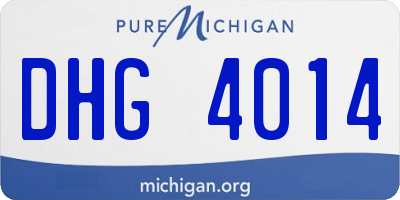 MI license plate DHG4014